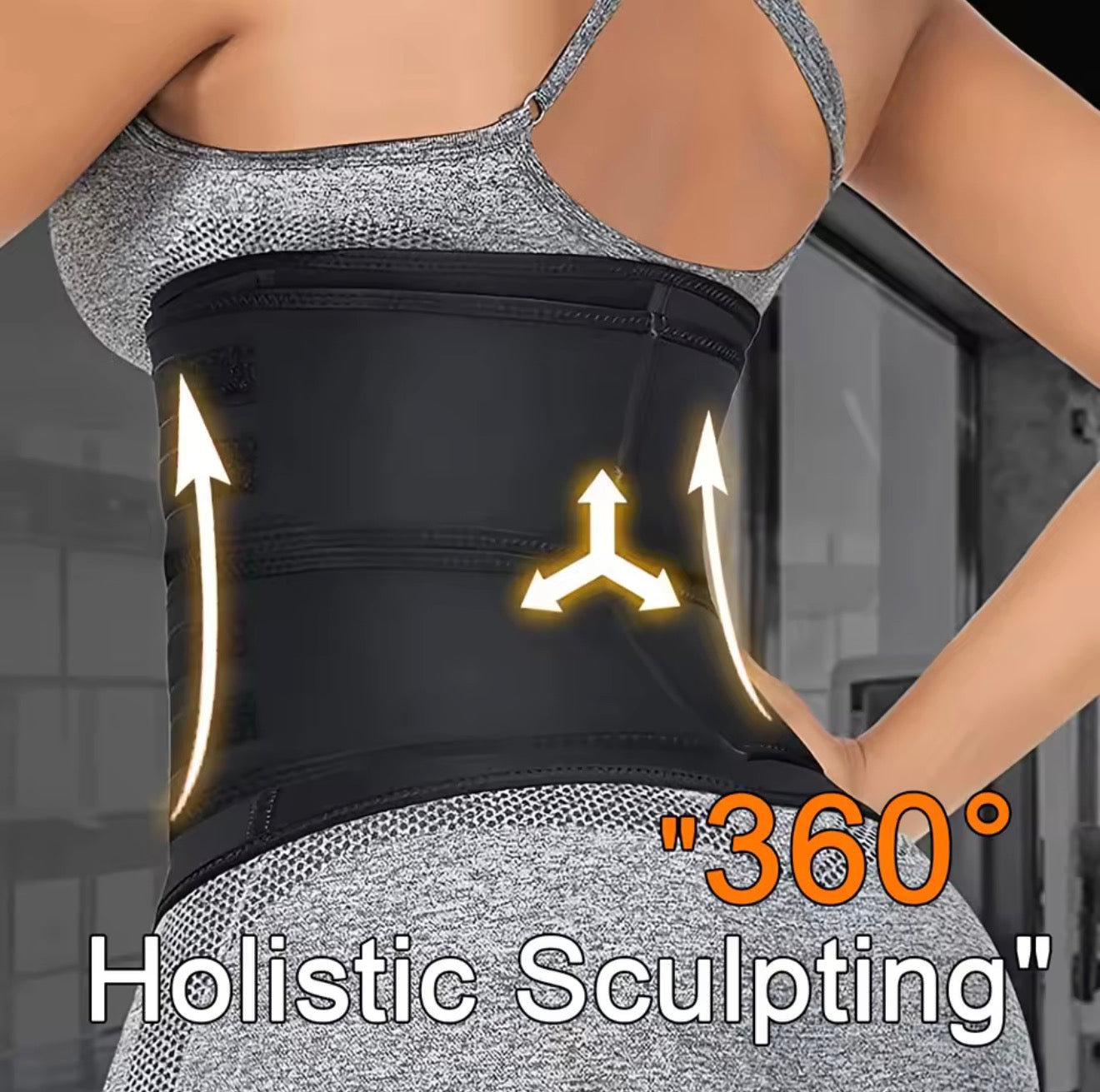 Adjustable Waist Trainer for Women, Double Belts Neoprene Corset with Zipper, Workout Cincher for Tummy Control & Back Support